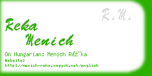 reka menich business card